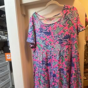 NWOT Lilly Pulitzer Jodee swing dress in Plumeria Pink Untamed Hearts